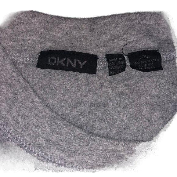 DKNY Gray Fleece Pullover - Picture 5 of 6